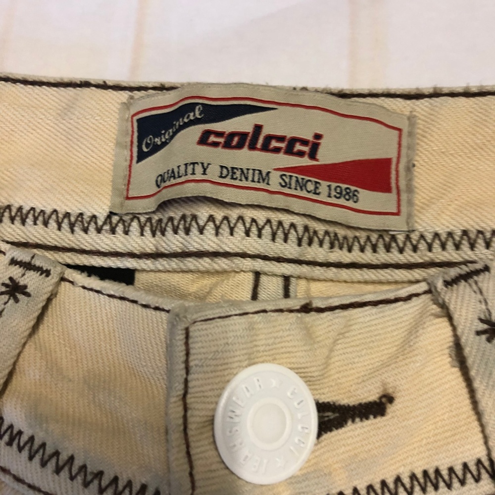 Colcci Women's Jeans Cream Distressed Size 4 - Picture 5 of 8